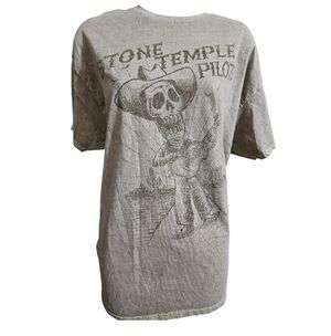 Stone Temple Pilots Singing Skeleton Cowboy Tan T-Shirt